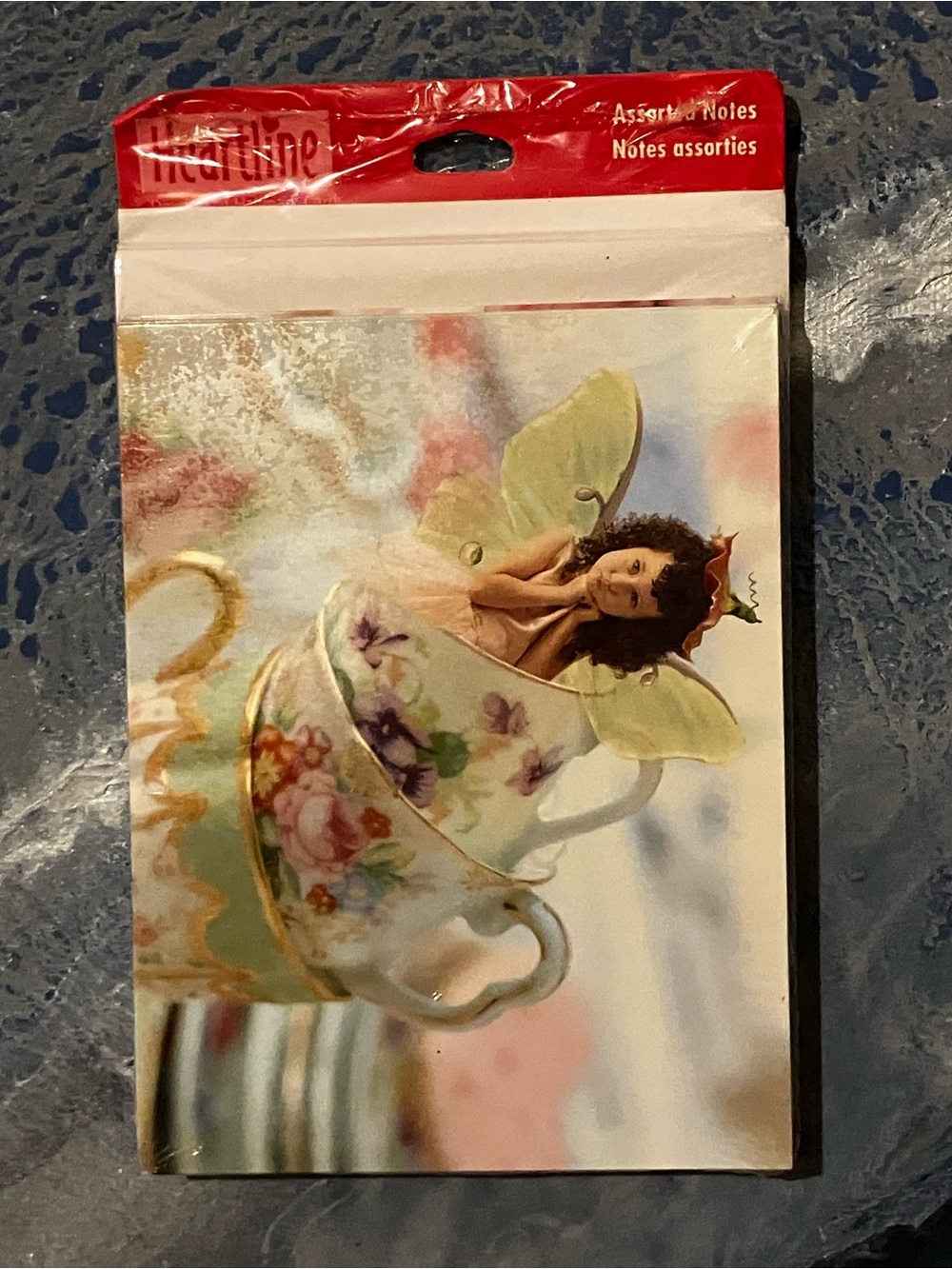 Notes Card and envelope set- Pink and Yellow Teacup Fairy designs